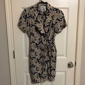 NWOT Adrianna Papell 100% Silk Faux Wrap Dress